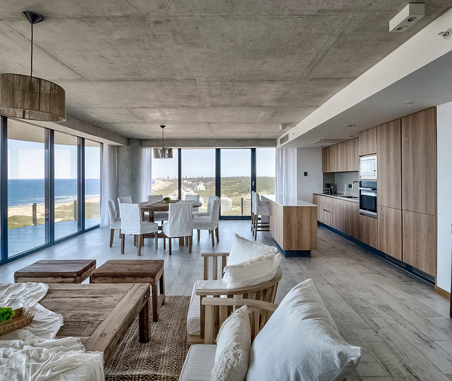 Terraza con vista al mar de propiedad en Punta del Este